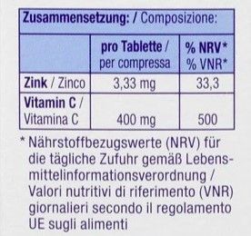 Mivolis Zink + vitamin C витамины Миволис Цинк + С шипучие водорастворимые таблетки без сахара 20 шт. | Зображення 1