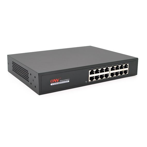 Коммутатор Gigabit Ethernet ONV-H3016в металлическом корпусе, 16x1000Мб портов
