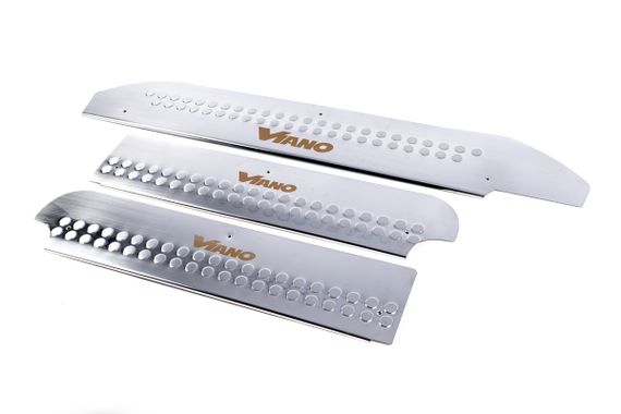 Накладки на внутренние пороги Carmos V1 (нерж) 4 шт, Carmos - Турецкая сталь для Mercedes Viano 2004-2015 гг