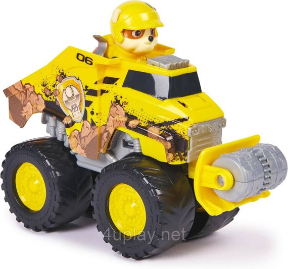 Paw Patrol Rescue Wheels Рятувальний бульдозер з водієм Кремез серії Мега колеса Щенячий патруль Оригінал | Зображення 3