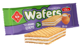Вафлі з начинкою Wafers Diet молочні 50 г(214319)