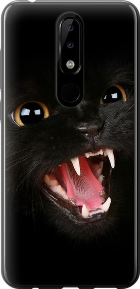 Чехол на Nokia 5.1 Plus Чёрная кошка "932u-1543-17620"