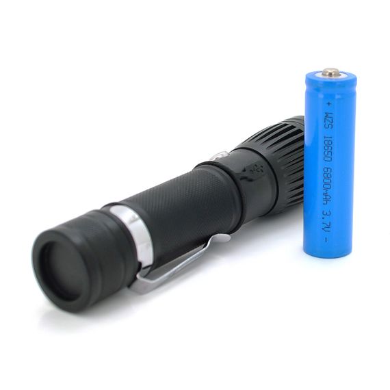 Фонарик ручной Watton WT-028, Cree T6 + 16SMD, 3 реж., ZOOM, 6800mAh АКБ | Зображення 1