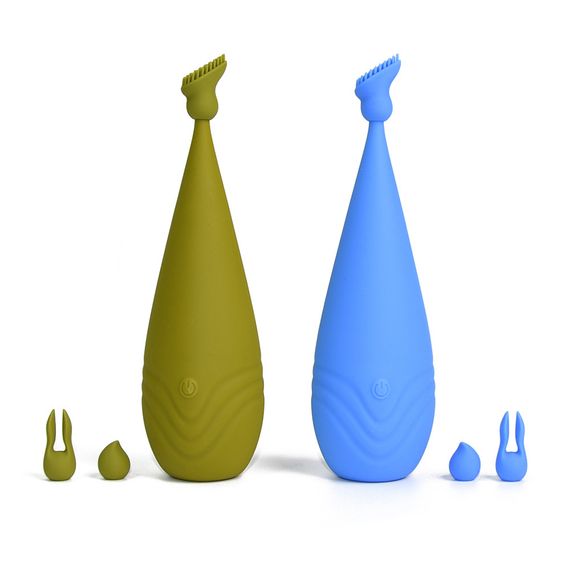 Вібростимулятор із різними насадками Sweet Em, зелений Sex Aura | Зображення 4