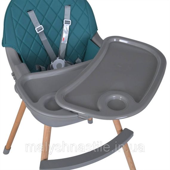 Стульчик для кормления LUMI ME 1111 Teal экокожа | Зображення 5