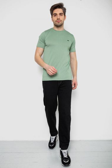 Футболка мужская в рубчик, цвет оливковый, 244R2526-1 | Зображення 1