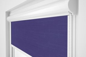 Рулонна штора Rolets Льон 2-2075-1450 145x170 см закритого типу Темно-синя