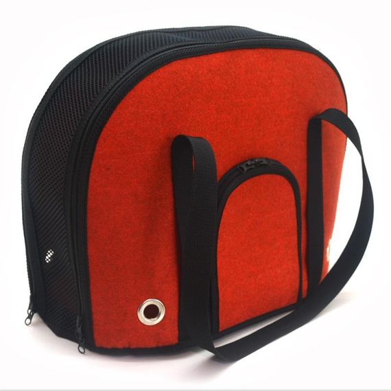 Сумка переноска Zoo-hunt Остин для котов и малых пород собак №1 23х40х31 см красная