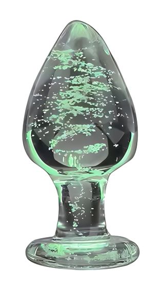 Анальний плаг зі скла, що світиться EGZO EAP-N (довжина 10 см, діаметр 4 см ) sexstyle | Зображення 1