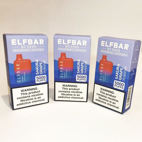 Elf Bar BC5000 смак Сакура Виноград (Sakura Grape) | Зображення 3