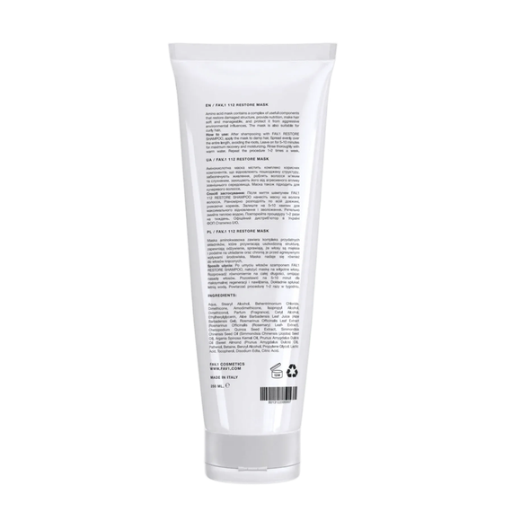 Маска для волосся амінокислотна FAV.1 112 RESTORE MASK (250 ml) | Зображення 1