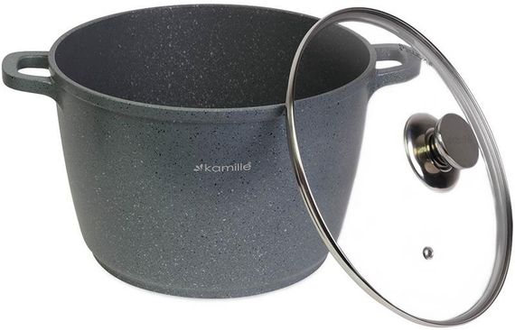 Каструля Kamille Landes Grey 6.2л з литими алюмінієвими ручками | Зображення 1