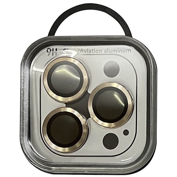 Захисне скло Metal Classic на камеру (в упак.) для Apple iPhone 12 Pro Max Золотий / Gold | Зображення 1