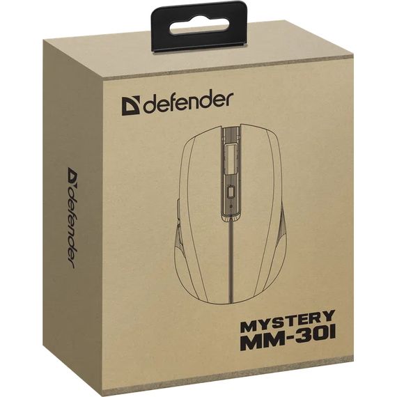 Мишка Defender Mystery MM-301, бездротова Bluetooth+2.4G, 1600 dpi., 4кн., 500mAh,  LED, фіолетова | Зображення 1