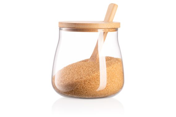 Банка для зберігання ARDESTO Midori Sugar, 500мл, скло, бамбук, прозорий (AR1350BHS) | Зображення 1