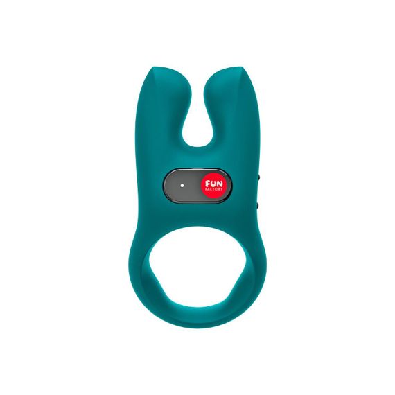 Ерекційне віброкільце з подвійною стимуляцією клітора Fun Factory NŌS deep sea blue, 2 мотори sexstyle
