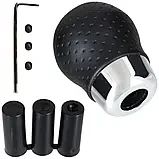 Універсальна ручка перемикання передач КПП чорна екошкіра + ХРОМ 5 передач | Зображення 1