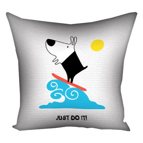 Подушка габардинова з принтом Just do it! 50x50 (5P_DOG051)