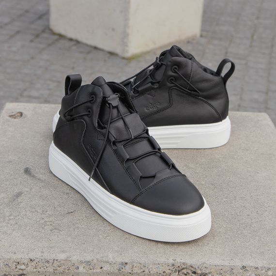 Черные кожаные ботинки для мужчин 40 41 42 43 44 45 размер | Зображення 6