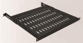 Полка MIRSAN регулируемая 1U для шкафа 19&quot; 500-600,  RAL 9005 (MR.SBR60.01_YK)