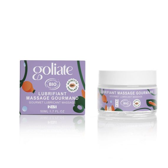 Масажна олія-лубрикант з ароматом та смаком фундука Goliate Couple Gourmand Noisette 50 мл Sex Aura