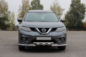 Передняя защита ST009-15 (нерж) для Nissan X-trail T32/Rogue 2014-2021 гг