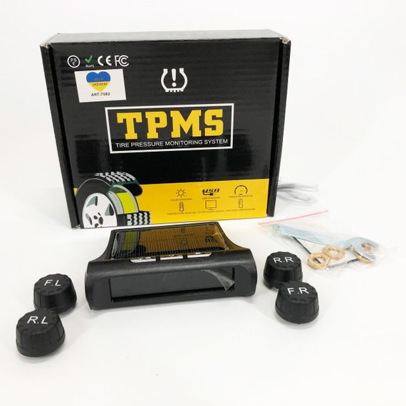 Система контролю тиску у шинах TPMS+SOLAR зовнішні датчики YK-50 | Зображення 1