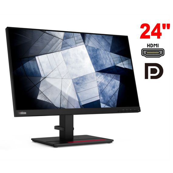 Монитор Lenovo ThinkVision P24h-20 / 24" (2560x1440) IPS / 1x HDMI, 2x DisplayPort, 1x USB Tipe-C, 4x USB 3.0, 1x Audio, 1x Ethernet / 2x 1W / VESA 100x100 / Pivot б/у
