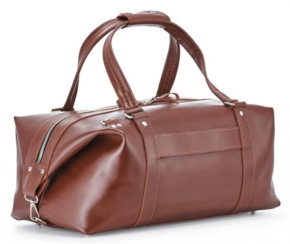 Шкіряна дорожня сумка Skin and Skin Stout M 45x22x23 см Коньячна (BB01MCO) | Зображення 2