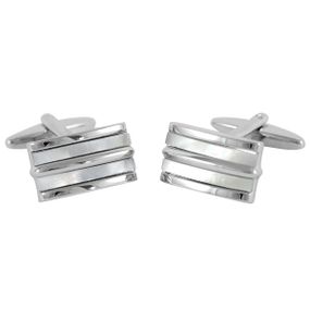 Запонки Lindenmann 275 з білим перламутром