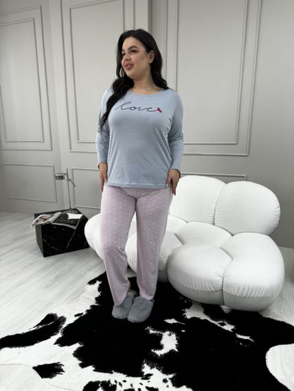 Затишна піжама домашній костюм  PLUS SIZE | Зображення 2