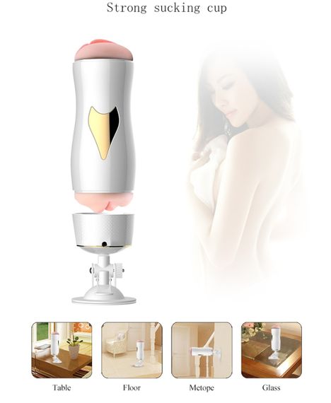 Мастурбатор із двома входами на присосці Boss Series: Vibrating Masturbation Cup White, BS6300055 Sex Aura | Зображення 6
