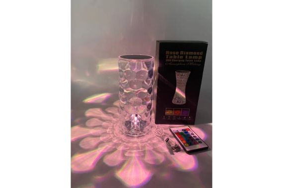 Настольная лампа (Аккумуляторная) ночник Алмаз RGB NEW Crystal Lamp Diamond | Зображення 4