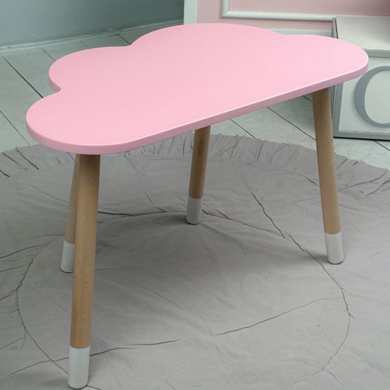 Дитячий стіл хмаринка 46х70х40, столик трюмо для дівчаток, рожевий | Зображення 1