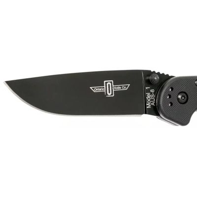 Нож Ontario Knife RAT I AUS-8 Black, Black Blade (ON8846) | Зображення 2