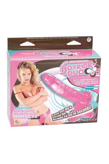 Подвійний Страпон жіночий з поясом JOYRIDE DUO, PINK Sex Aura | Зображення 2