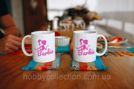 Кружка з принтом "Barbie" 330 мл Біла | Зображення 3