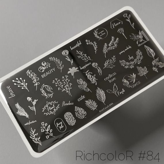 Пластина 084 для стемпінгу RichColor (12х6см)