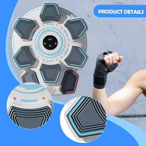 Настенный боксерский тренажер 8 целей / музыкальная мишень-тренажер, с перчатками | Зображення 2