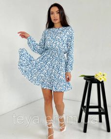 Платье для женщин цвет голубой FI_007106