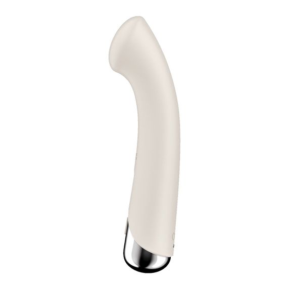 Вибратор с ротацией Satisfyer Spinning G-Spot 1 Beige, плоская площадка для стимуляции точки G | Зображення 2