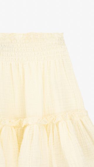 Спідниця однотонна для дівчинки Aura Style 5007-1 128 см Молочний shop (2000999546679) | Зображення 1