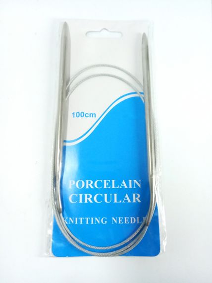 Спиці кругові 100см 10мм для ручного в'язання, полегшені Porcelain circular | Зображення 1