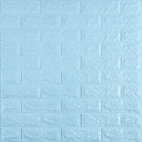 3D панель самоклеющаяся кирпич Голубой 700x770x7мм (005-7) SW-00000658