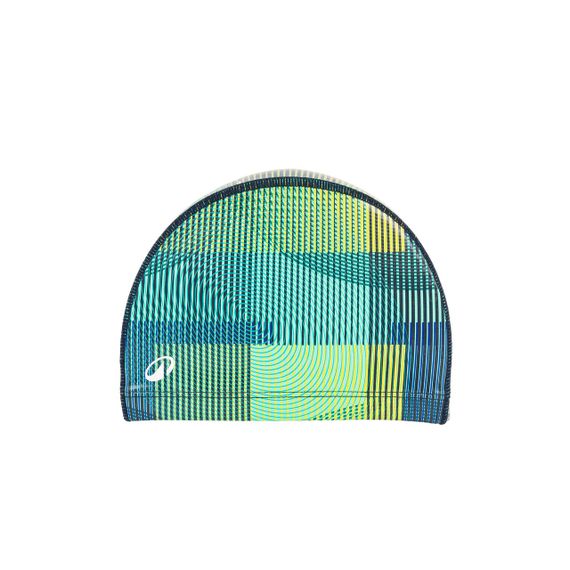 Шапочка текстильно-силіконова для плавання синя/зелена - M 56-59cm