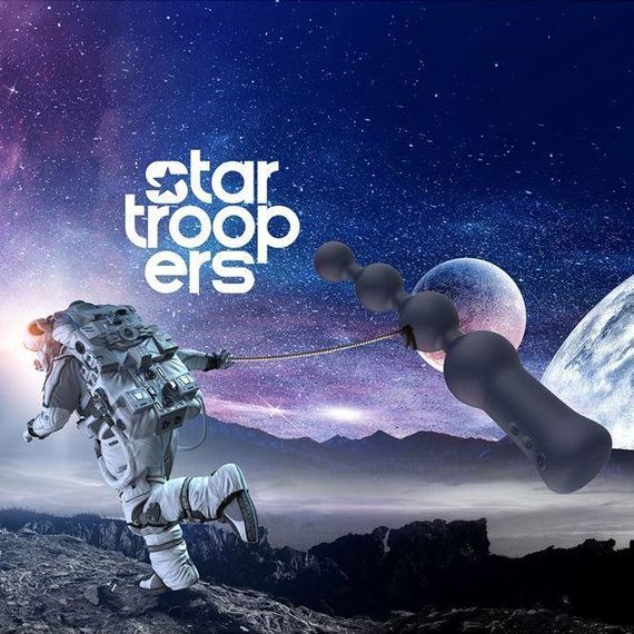 Анальный вибратор Dream Toys Startroopers ёлка на 4 шарика, черный Sex Aura | Зображення 7