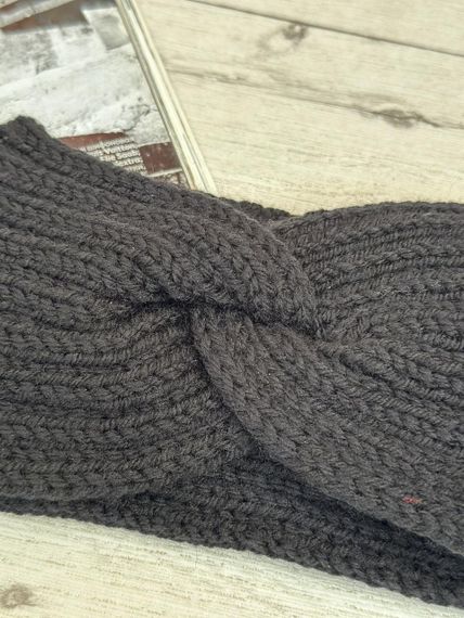 Пов'язка на голову в'язана тепла Сіро-Коричневий 55-58р  One Size (3122) | Зображення 5