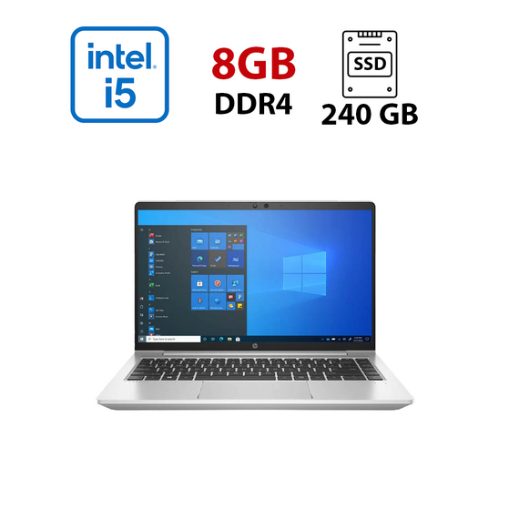 Ультрабук HP ProBook 640 G8 / 14" (1920x1080) IPS / Intel Core i5-1135G7 (4 (8) ядра по 4.2 GHz) / 8 GB DDR4 / 240 GB SSD / Intel Iris Xe Graphics / WebCam б/у