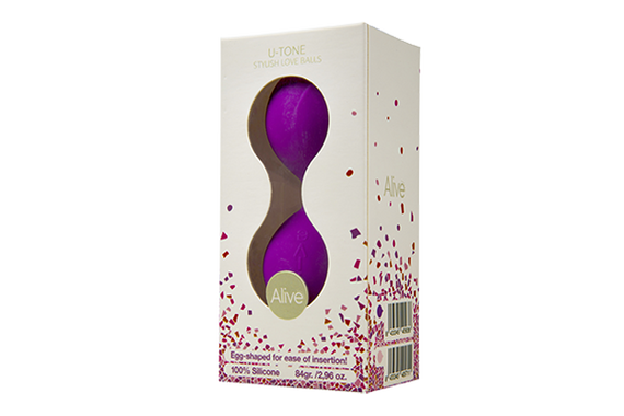 Вагінальні кульки Alive U-Tone Balls Purple, діаметр 3,5 см, вага 77 г Sex Aura | Зображення 1