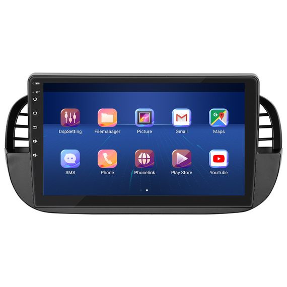Штатная магнитола Lesko для Fiat 500 II 2007-2015 экран 9" 4/64Gb 4G Wi-Fi GPS Top | Зображення 1